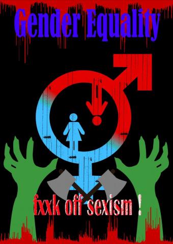 楊策翔 - 作品集-男女平權海報設計