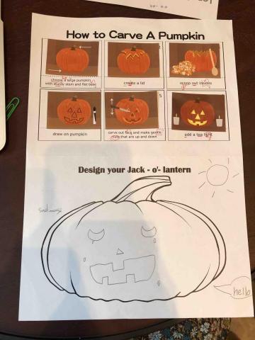 許美鈴 - Halloween Activity_ match sentence to picture