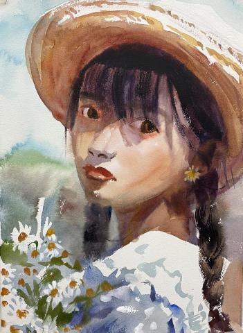 林峻賢 - 水彩人物
