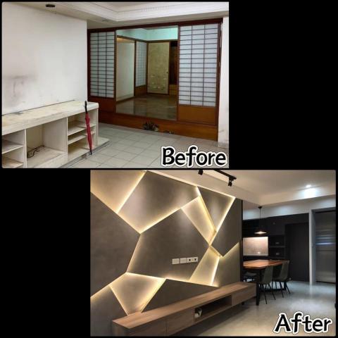 獨深制作空間規劃 - 【中山區舊屋翻新案】

座落農安公園一隅寧靜的公寓，一對夫妻齊心共築的暖窩。

循著屋主希望的模樣，一步步將風格確定，把重點投射在燈光下。

以鞏固基礎工程作為前提，盡力呈現出最初藍圖的想像。

