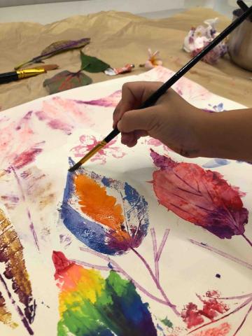 蘇上瑄 - 樹葉拓印DIY