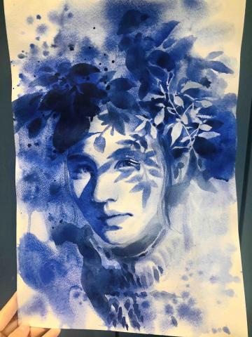 蘇上瑄 - 人像水彩畫