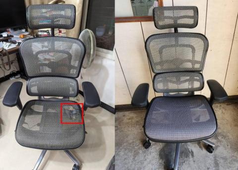 台灣好椅 - Ergohuman 111 人體工學椅更換坐墊框架含全新網布和更換氣壓棒。