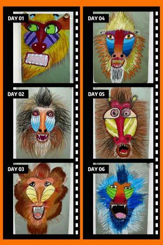 徐圓榕 - 學生油蠟筆創作教學