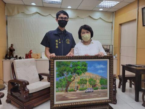 林容德 藝術家 - 贈送 嘉義市長 黃敏惠 嘉義市立美術館 畫像