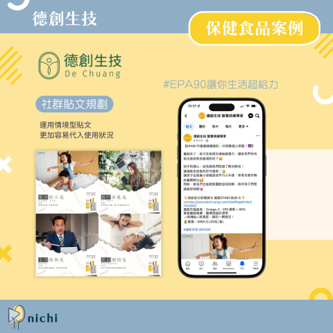 nichi日安社群 - 保健食品品牌案例
