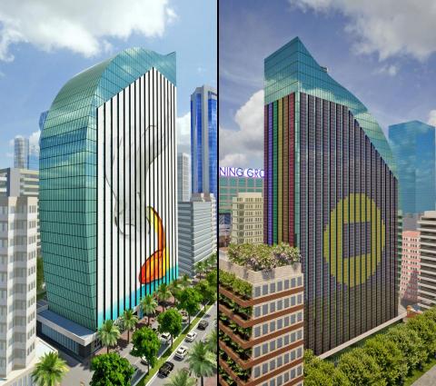 盧博設計工坊 - 盧鴻智最新完成的力作: [The ECO Sublimation]，如圖一所示，建築主體融合了樹葉收集盒意象的裝置藝術，象徵重視生態，樹葉收集盒的正面彩繪了抽象畫[昇華]，一尾金魚逐漸轉化成雲煙，從而得到解脫與自在，樹葉收集盒的側面是由彩色太陽能光伏構成的彩虹光譜意象，樹葉收集盒的另面是由黑色與黃銅色的太陽能光伏構成的古銅錢意象，意喻君子處世外圓而內方，整體呈現的意象是代表生態的昇華。