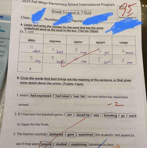 黃子沛 - 學生考試成績優異