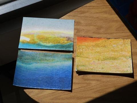 Jean - 蠟筆抽象風景示例