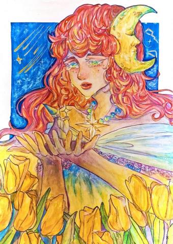 派皮插畫 - 四開水彩人物 派皮插畫 - 四開水彩人物