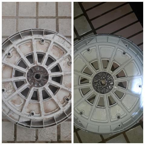 洗樂洗淨 --- 楊志祥 - 洗衣機內桶底盤洗淨 前/後 比較 洗樂洗淨 --- 楊志祥 - 洗衣機內桶底盤洗淨 前/後 比較