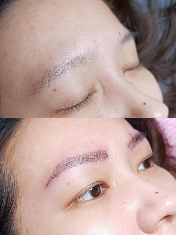 Penny吳 - 眉毛很稀少,每天花時間畫眉毛兩邊都畫不對稱,第一次飄眉害怕像傳統霧眉做完像蠟筆小新,特別做的更自然一些,很像長出自己的眉毛,客戶超滿意,覺得太淡可以補色再加濃密一點,濃淡眉型都是客制化設計 Penny吳 - 眉毛很稀少,每天花時間畫眉毛兩邊都畫不對稱,第一次飄眉害怕像傳統霧眉做完像蠟筆小新,特別做的更自然一些,很像長出自己的眉毛,客戶超滿意,覺得太淡可以補色再加濃密一點,濃淡眉型都是客制化設計