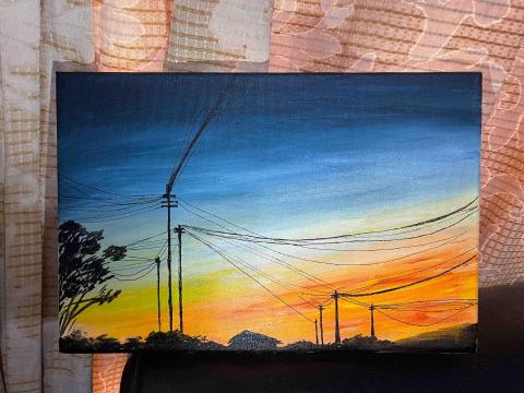 Hui - 《鄉間餘暉》電繪作品