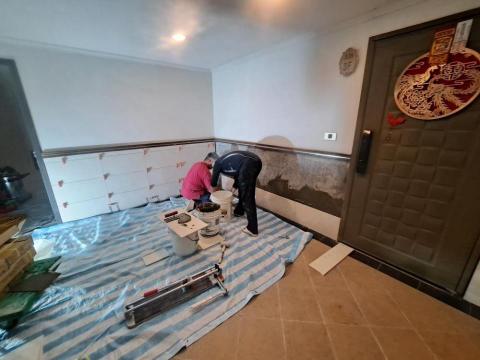 新立外牆繩索工程 - 壁磚膨脹，拆除換新