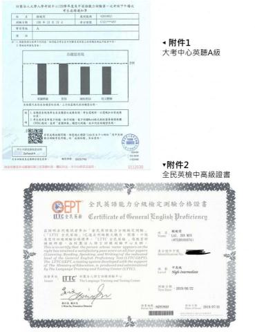 賴竣閔 - 英語能力證明