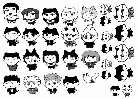 沛 - 自己繪製的Q型角色貼紙