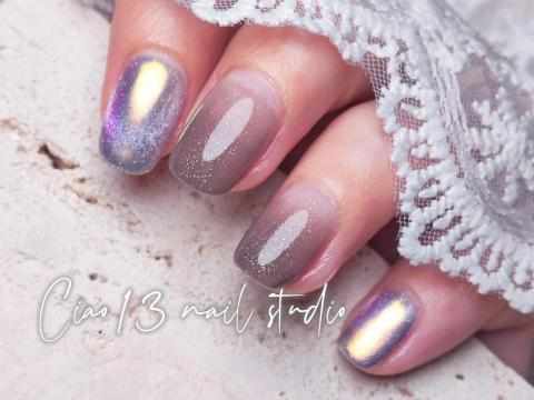 -Ciao13 nail studio - 鏡面貓眼漸層 -Ciao13 nail studio - 鏡面貓眼漸層