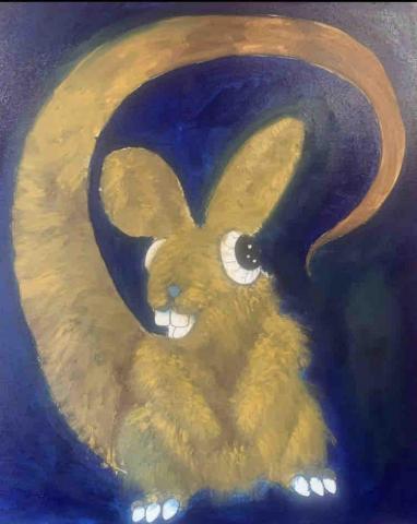 鼠兔 - 油畫類插畫