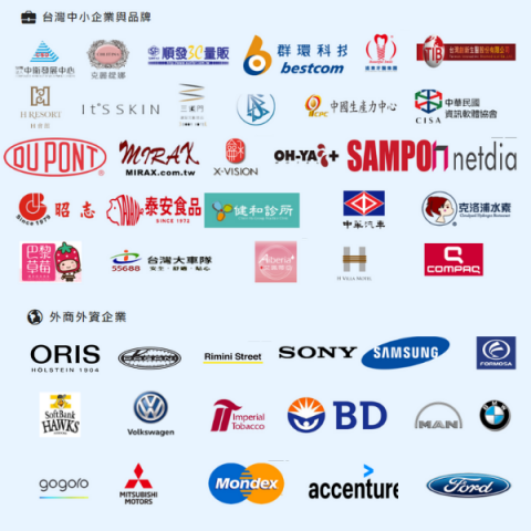 里昂創意公關顧問 - ➤合作實績
**台灣中小企業與品牌
**外商外資企業