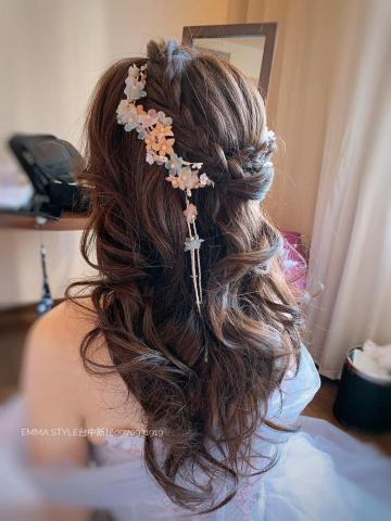 劉艾瑪 - 韓式半盤髮，送客造型