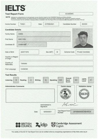 Henry Chen - 雅思8.5 Henry Chen - 雅思8.5