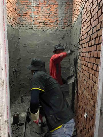 高雄土水泥作聯合工程行 - 砌磚打底牆面
