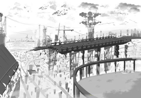 似雪綠葉 - 繪畫插圖