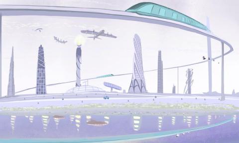 似雪綠葉 - 繪畫插圖