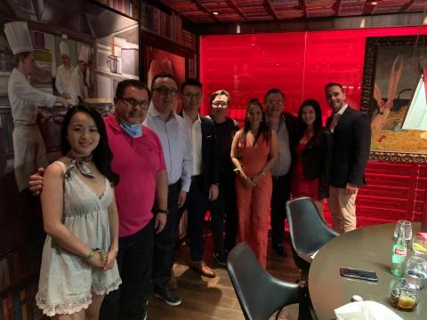 Maggie - Participating a client&rsquo;s birthday dinner in Las Vegas after an exhibition.