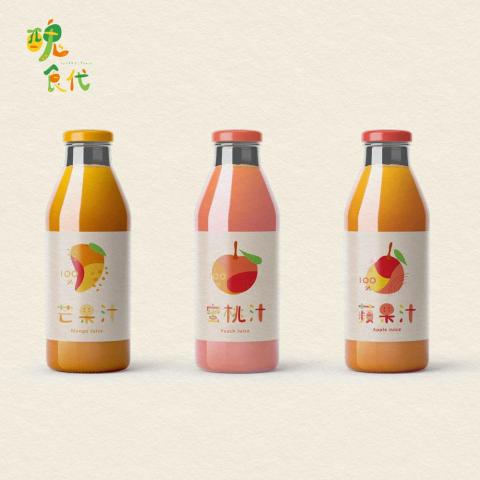 RURUBIBI  studio - ［包裝設計］醜食代／果汁貼紙