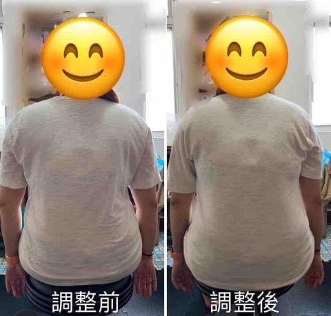 吾研運動按摩 - 背部緊繃釋放，聳肩程度降低。