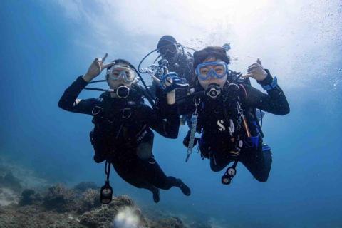 天晴潛水-小江教練 - 帶2位熱血的學生 體驗一下海下被拉著跑的感覺