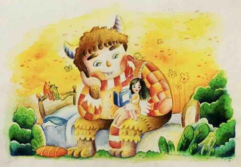 三月草 - 創作媒材:色鉛筆+水彩 三月草 - 創作媒材:色鉛筆+水彩