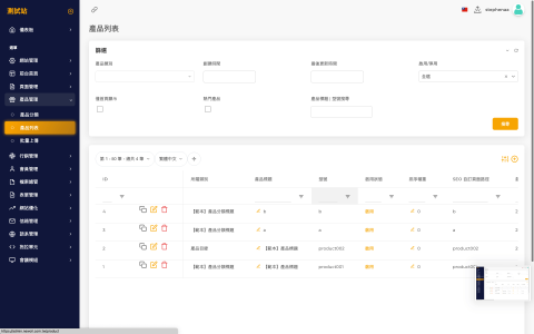 CS 科技 - 類似 Wordpress 的快速架站系統，讓公司客人可以在短時間內完成快速架站，包含多項模組，支援 22 種語系
