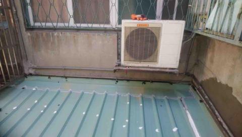 信煜鋼鋁門窗（信煜企業社） - 南京東路5段鉄皮施工後