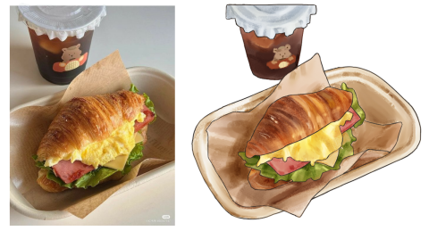 小葉 - 照片食物轉水彩手繪風格 小葉 - 照片食物轉水彩手繪風格