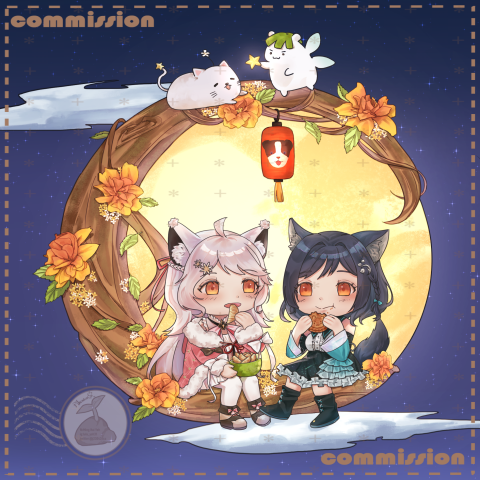 小葉 - Q版雙人含背景NT2500 小葉 - Q版雙人含背景NT2500