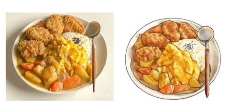 小葉 - 照片食物轉水彩手繪風格 小葉 - 照片食物轉水彩手繪風格