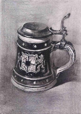 劉晏銘 - 炭鉛筆靜物素描