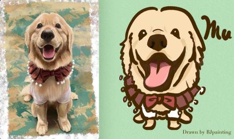 蔡政哲 BJpainting -  精製寵物畫/寵物速寫