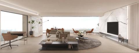 劉名烜 - 上海大平層客廳效果圖