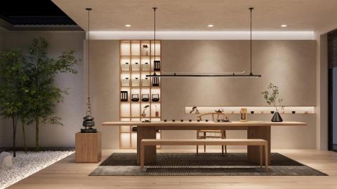 劉名烜 - 日式茶室效果圖