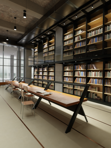 只紙 - 3D建模-實踐大學圖書館