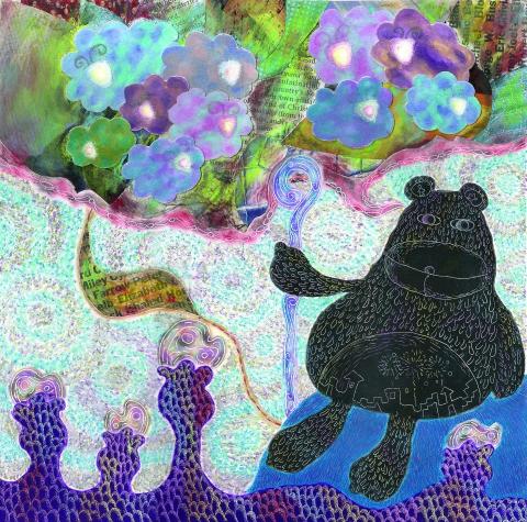 ∞Molly Wang 毛毛老師 ∞ - 插畫設計 粉蠟筆拼貼