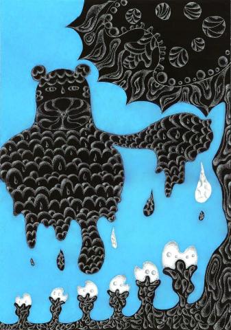 ∞Molly Wang 毛毛老師 ∞ - 插畫設計 粉臘筆刻畫