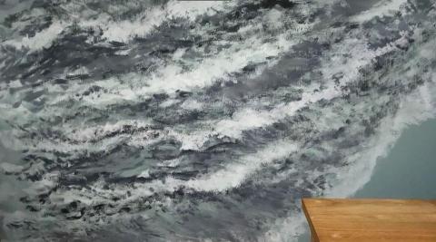 Carol 黎 - 水性油漆 - 牆面彩繪 _ 海浪 Carol 黎 - 水性油漆 - 牆面彩繪 _ 海浪