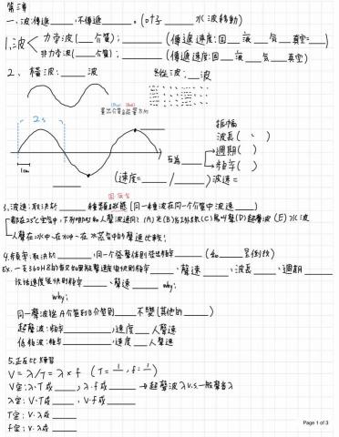 賴佳筠 - 理化講義-波與聲音