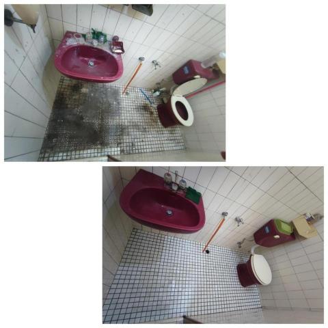 芯美清潔 - 浴室陳年污垢清潔 上為清潔前 下為清潔後