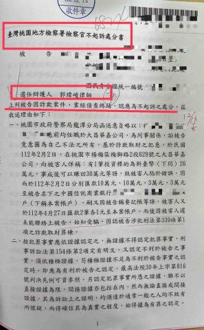 郭瑋峻律師 - 詐欺不起訴