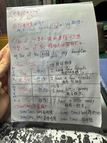 黄宥瑄 - 教學時統整的筆記